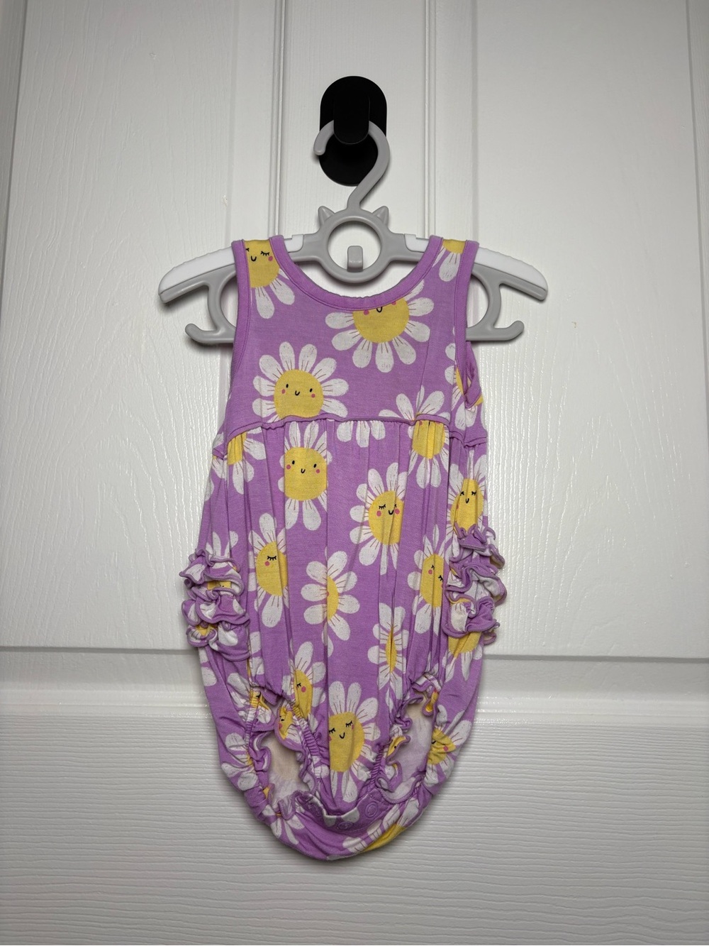Little Sleepies Play Flower Power Bubble Romper 3-6M Bamboo VGUC